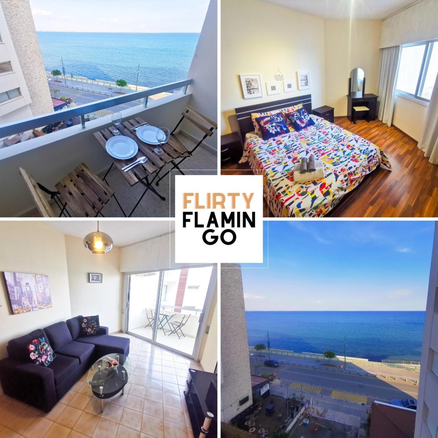 Flirty Flamingo Seaview Seafront Apartment Larnaca Zewnętrze zdjęcie